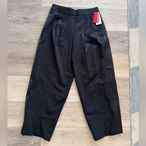 SPANX Ponte Pleated Barre Leg Trouser w/ Tuxedo Stripe